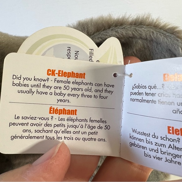 NWT Wild Republic African Elephant Stuffed Animal Toy Plush Floppsy Ears - Picture 6 of 13